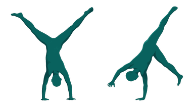 Illustrasjon av personer som slår hjul