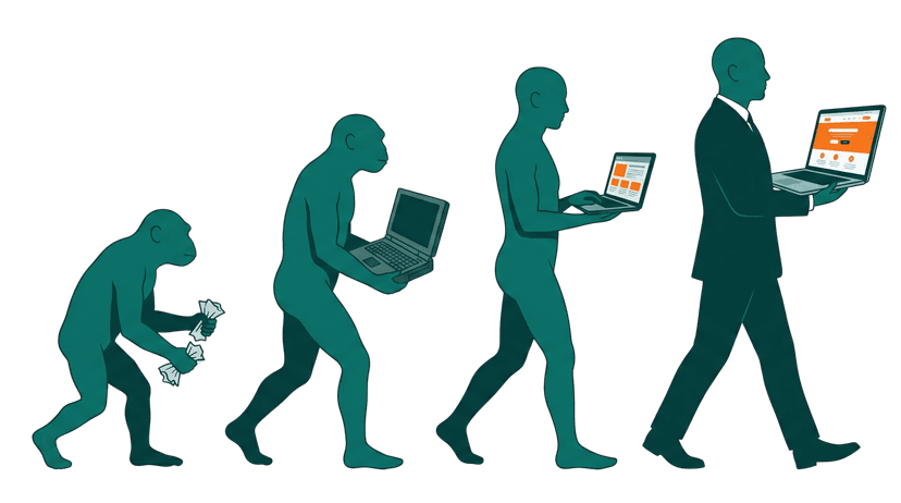 Evolusjon fra papir til profesjonell nettside