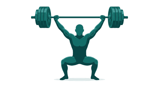 Illustrasjon av person som løfter vekter