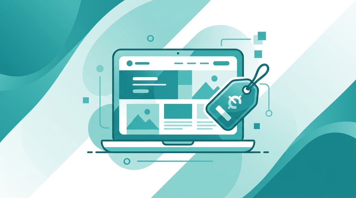 Illustrasjon av rimelig nettside for norske bedrifter — prissammenligning og tips