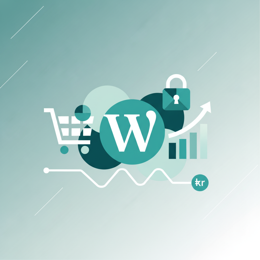 WordPress WooCommerce nettbutikk dashboard med produkter og salgsstatistikk
